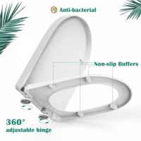 Capac toaleta cu inchidere silentioasa, alb, Vivo WTS-070